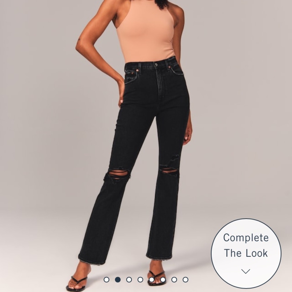 Abercrombie Ultra High Rise Ankle Straight Jean